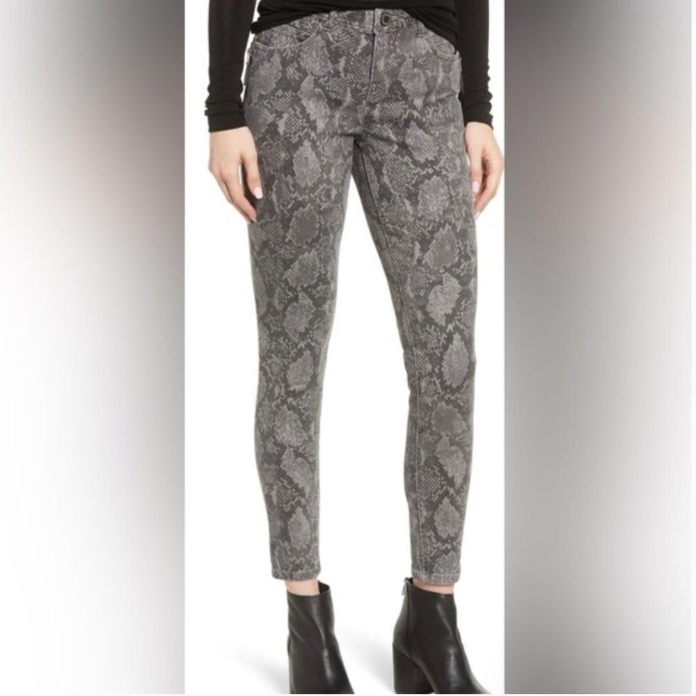 WIT & WISDOM “Ab”solution LUXE TOUCH Skinny Ankle Snake Print Jeans Size 6